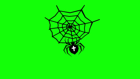 Halloween-Spider-hanging-loop-animation-Halloween-concept-element-with-alpha-channel